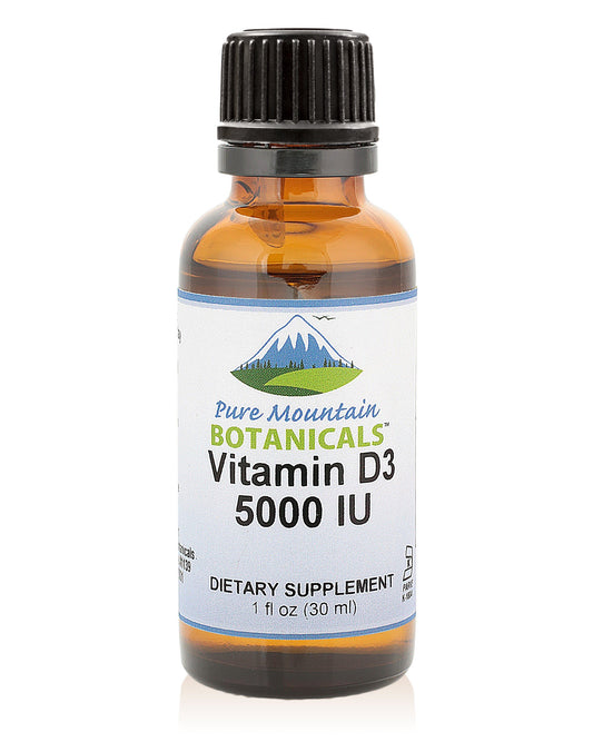 Pure Mountain Botanicals gotas líquidas vitamina d3 5000 ui