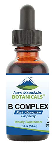 Pure Mountain Botanicals vitamina compleja B líquido frambuesa