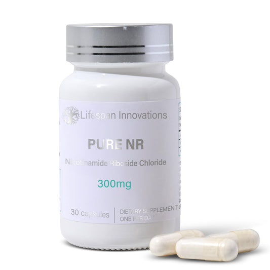 Frasco de Pure NR Nicotinamida Ribósido 300mg de Lifespan Innovations