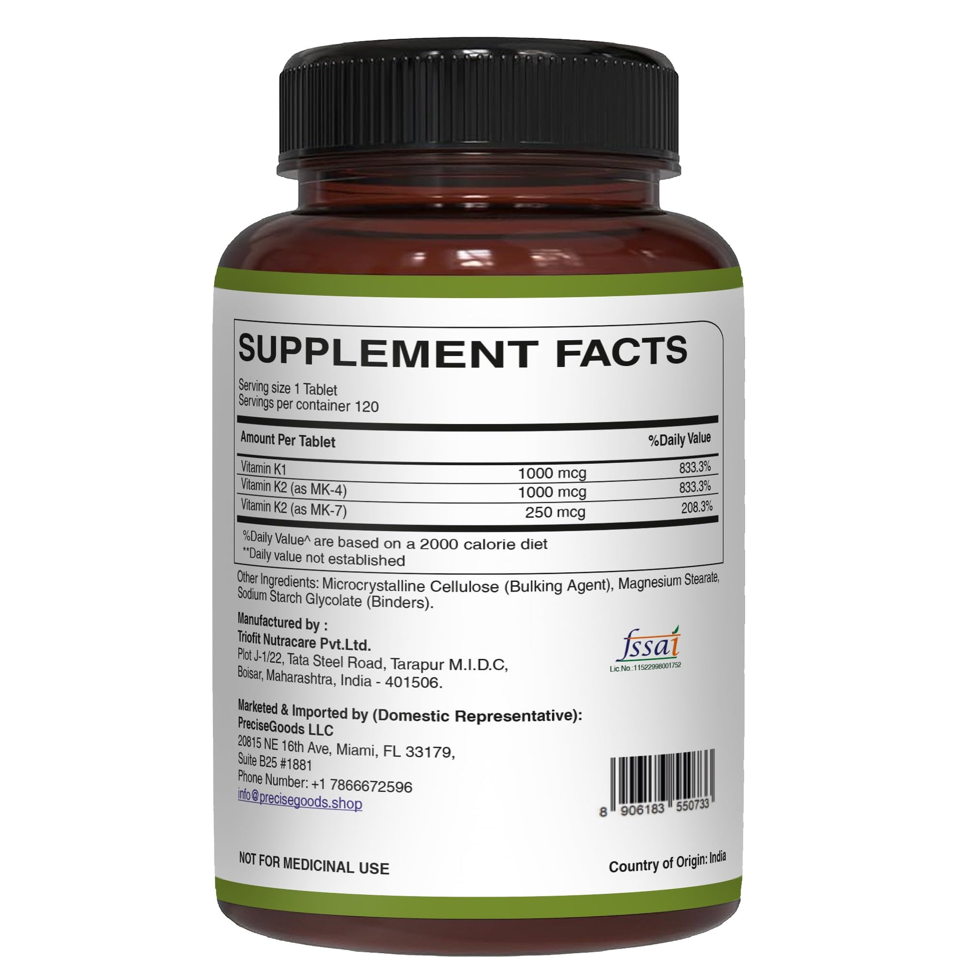 Pure Nutrition Complejo vitamina K para rutina diaria bienestar balanceado