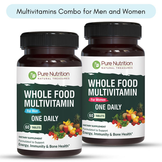Multivitamínico de alimentos enteros Pure Nutrition para hombres y mujeres