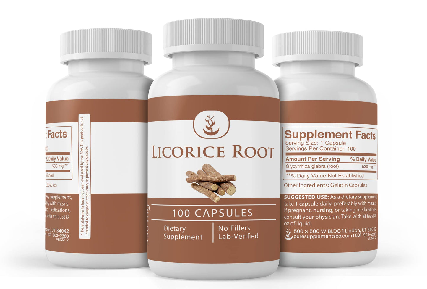PURE ORIGINAL INGREDIENTS paquete 100 cápsulas Vitamina C regaliz