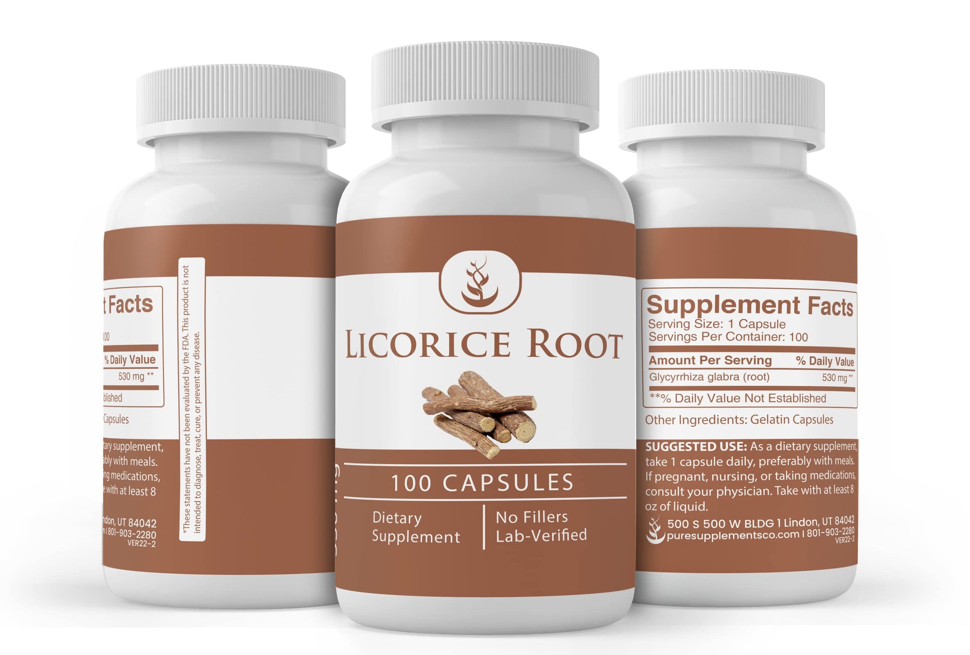 PURE ORIGINAL INGREDIENTS paquete 100 cápsulas Vitamina C regaliz