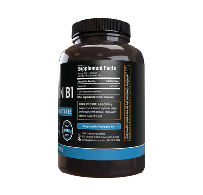 Cápsulas PURE ORIGINAL INGREDIENTS Vitamina B1 detalle