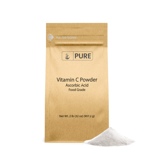PURE ORIGINAL polvo vitamina c 2 lb envase