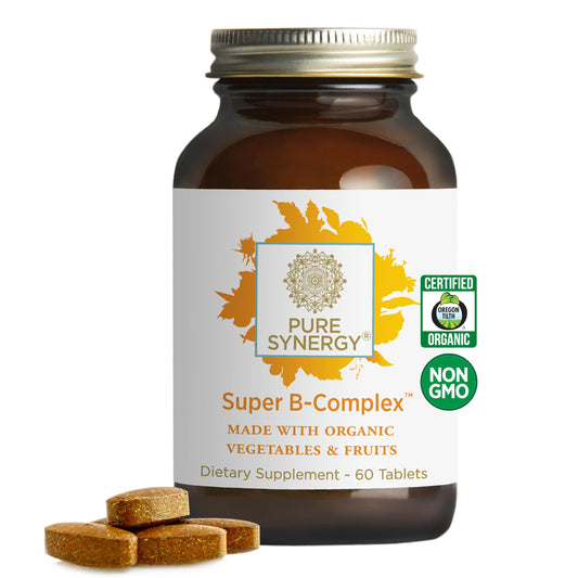 PURE SYNERGY Super B-Complex vitamina b orgánica 60 tabletas