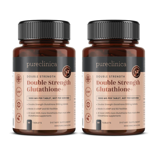 pureclinica glutatión doble fuerza 500 mg paquete 120 tabletas