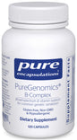 PureGenomics complejo b cápsula caja vista frontal