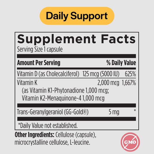 Detalle PureFormulas suplemento vitamina D3 K2 alta absorción