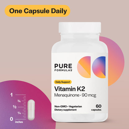 PureFormulas suplemento Vitamina K2 MK7 presentación