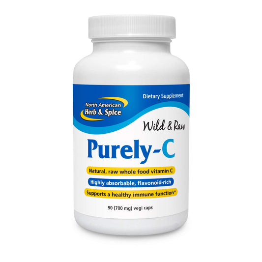 Suplemento Purely-C vitamina C natural 90 cápsulas envase