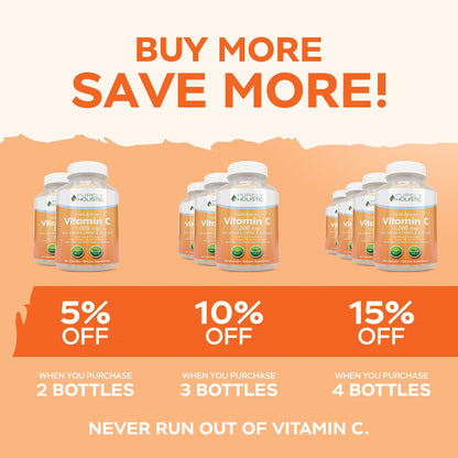 Purely Holistic cápsulas vitamina c dentro del envase