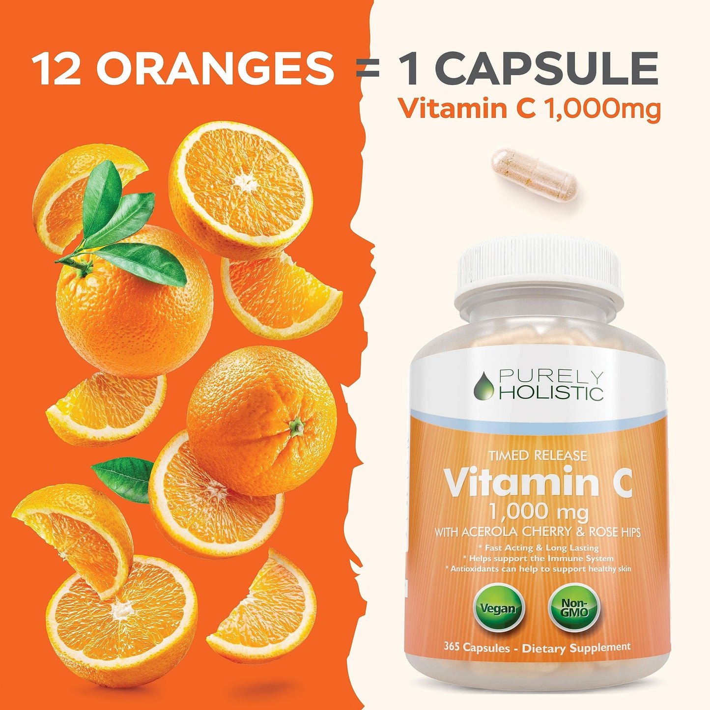 Purely Holistic suplemento vit c caja presentación externa