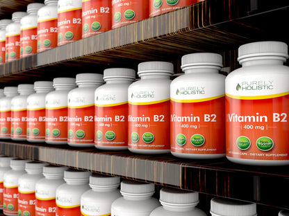 Purely Holistic Vitamina B2 cápsulas para 8 meses de uso