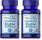 Puritan's Pride biotina softgels piel cabello uñas 100 unidades