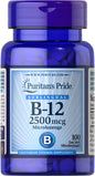 Puritan's Pride Vitamin B-12 2500 mcg botella blanca 100 tabletas