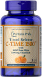 Puritan's Pride vitamina C 1500 mg caplets envase frontal