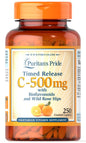 Puritan's Pride vitamina c 500 mg con escaramujo tabletas blancas