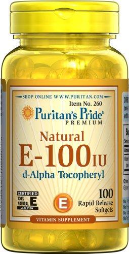 Puritan's Pride vitamina e 100 cápsulas blandas frasco