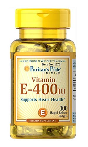 Puritan's Pride vitamina e 400 iu softgels caja frontal