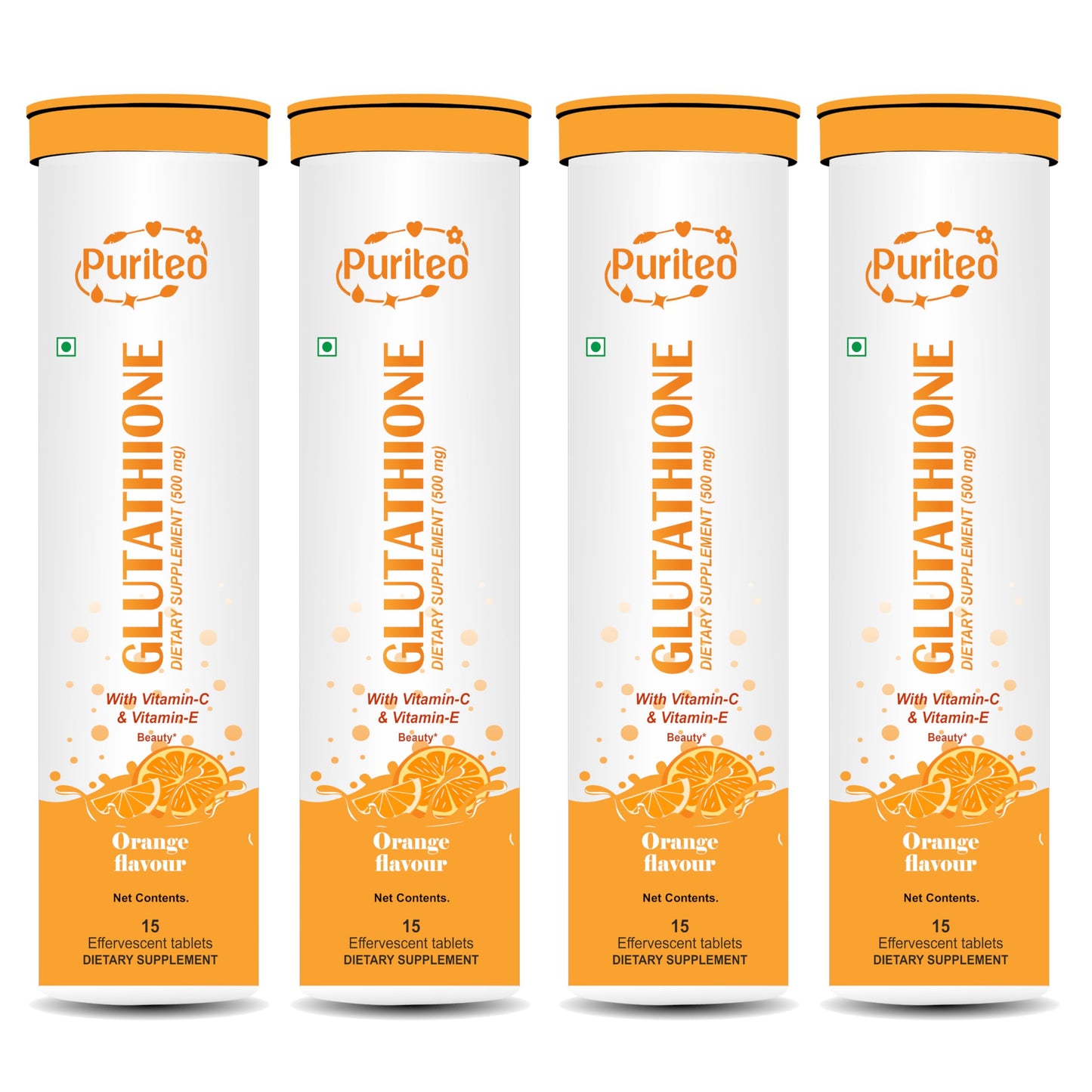 PURITEO tabletas efervescentes de glutatión vitamina c y e