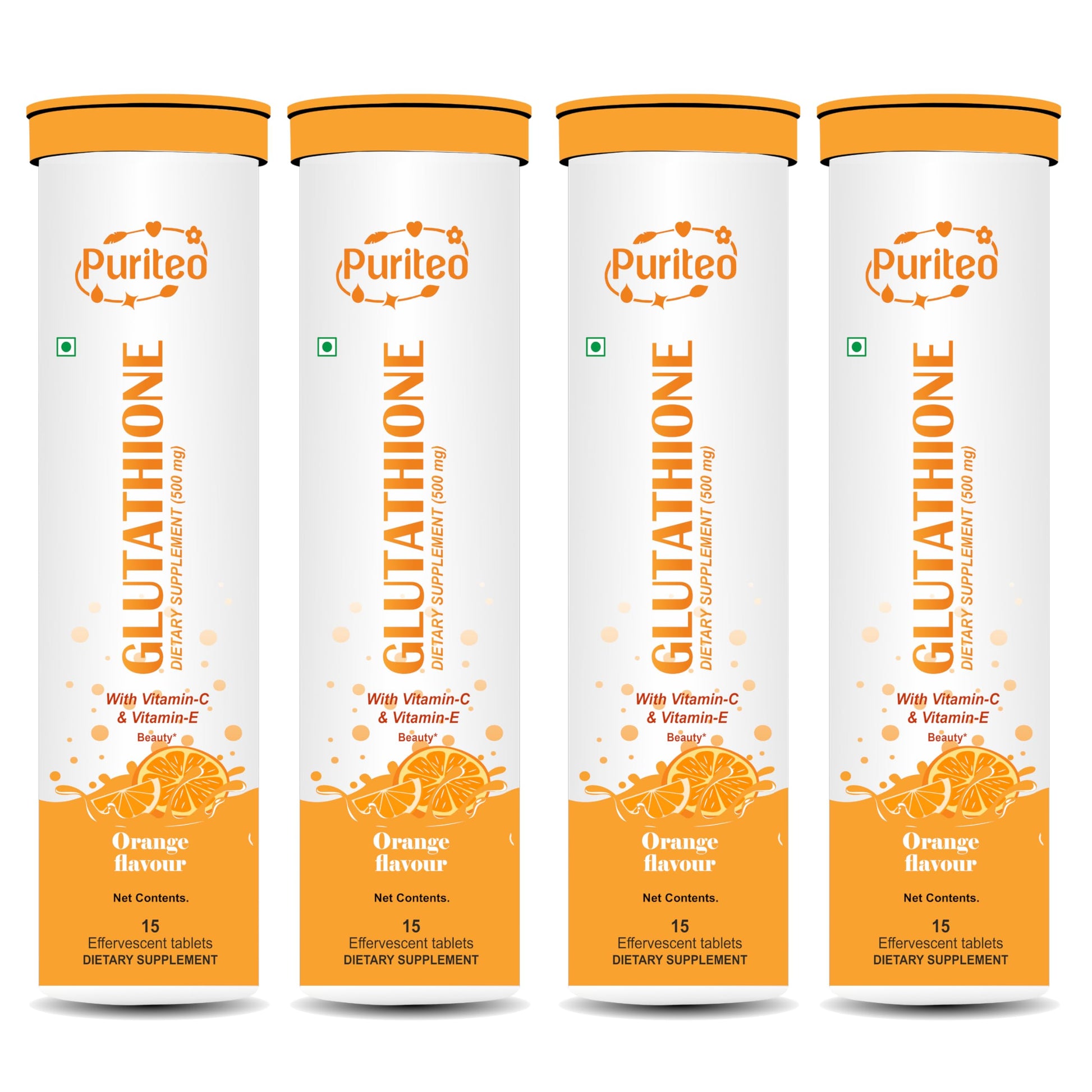 PURITEO tabletas efervescentes de glutatión vitamina c y e