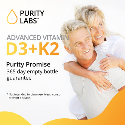 Purity Labs Vitamina D3 K2 con Bioperina para defensa diaria