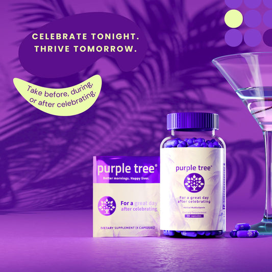 Purple Tree para después de celebrar y energía