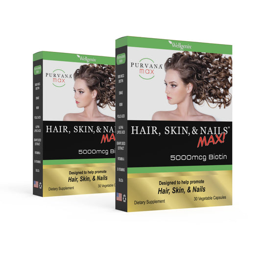 Purvana Max vitamina para cabello piel y uñas frasco principal