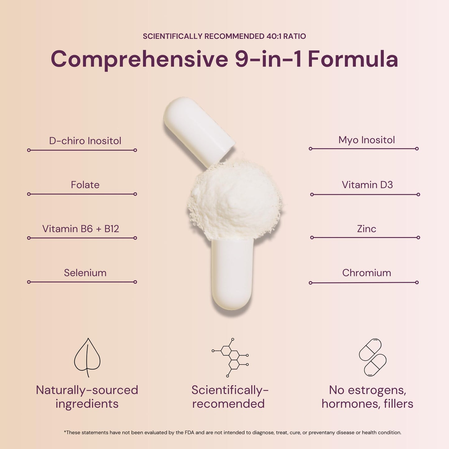 Cápsulas rosas de QSTA para salud hormonal femenina