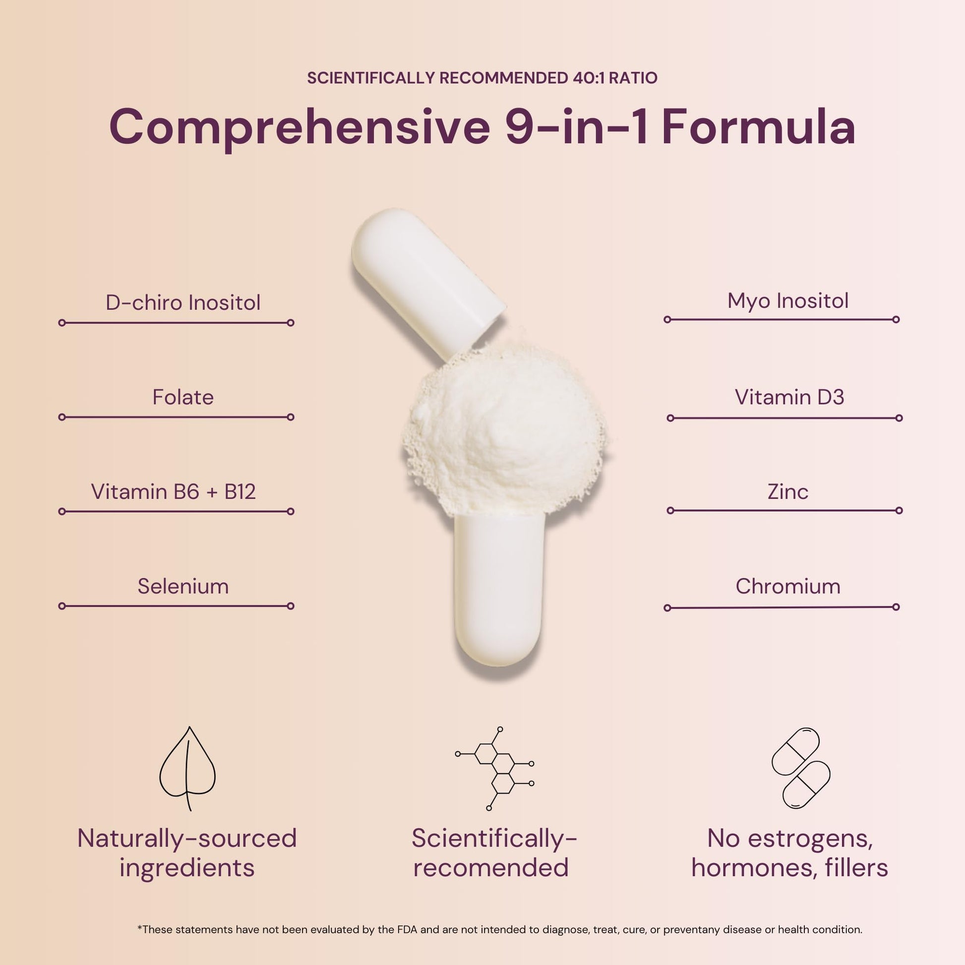 Cápsulas rosas de QSTA para salud hormonal femenina