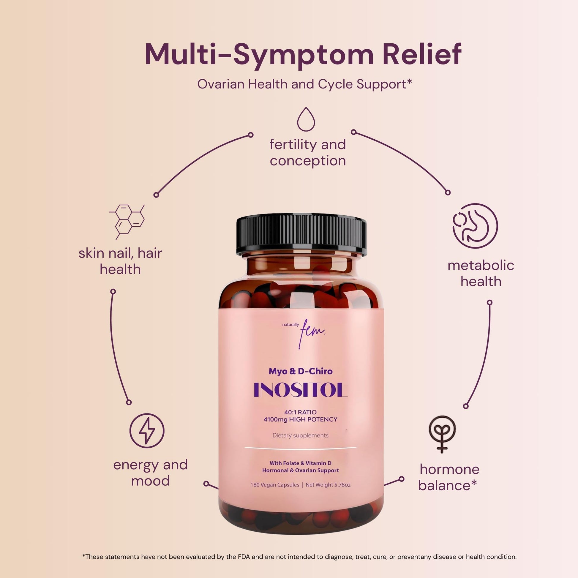 Suplemento QSTA con Myo y D-Chiro Inositol vitaminas y minerales