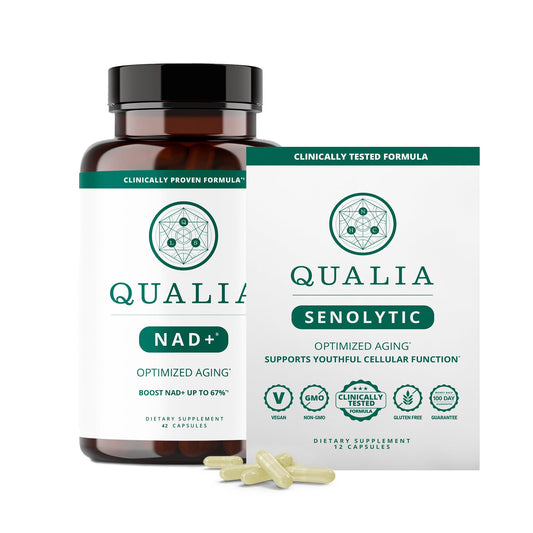 Paquete Qualia NAD+ y Qualia Senolytic NEUROHACKER suplemento celular antiedad