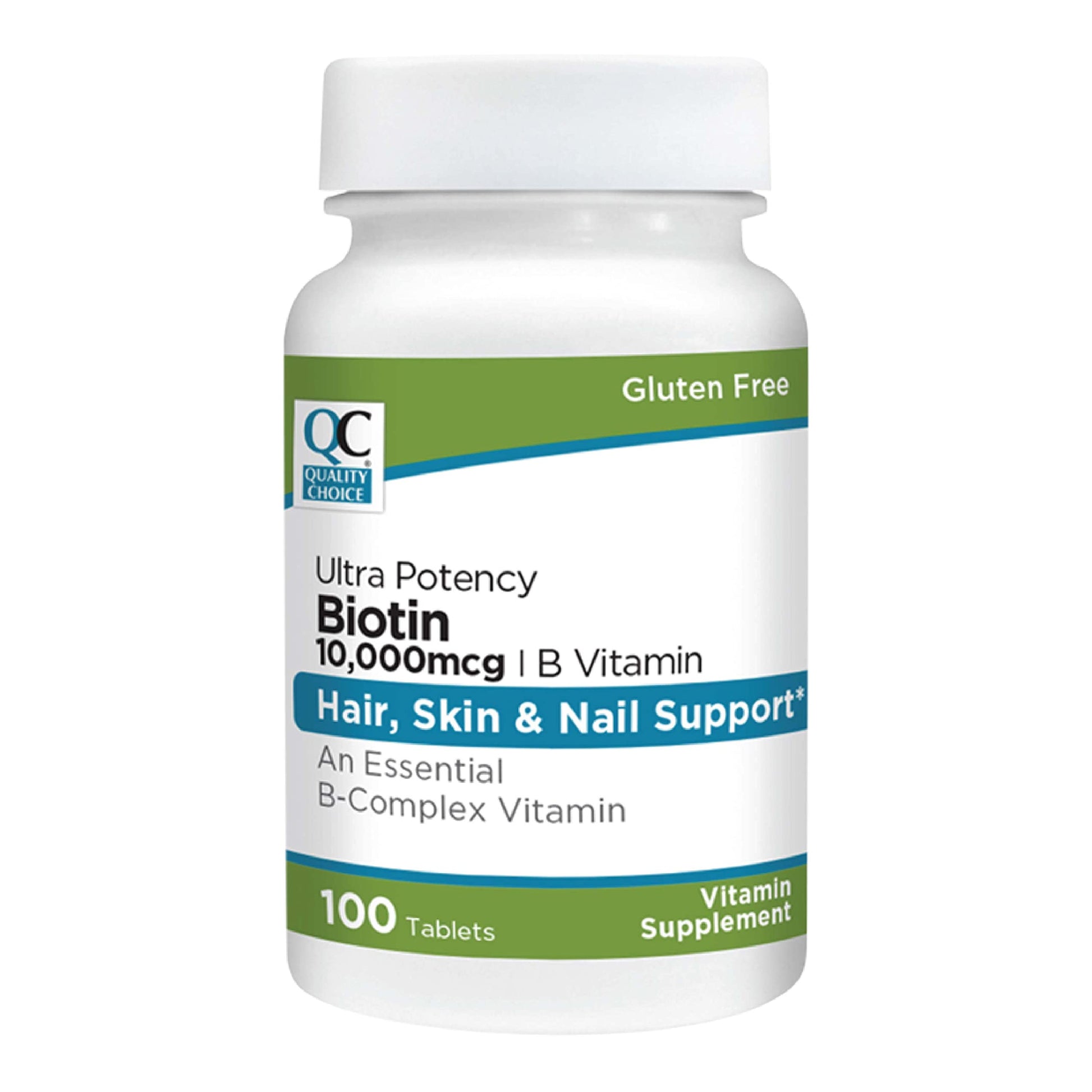 Quality Choice biotina 10000 mcg suplemento 100 tabletas