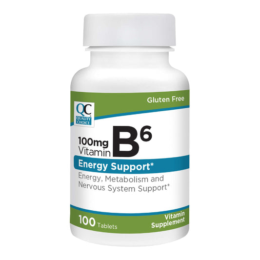 Quality Choice vitamina b6 100mg suplemento 100 tabletas