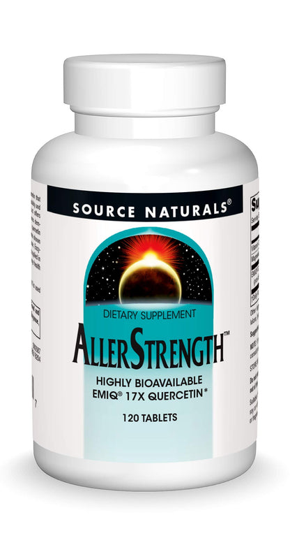 Botella de 120 tabletas de quercetina EMIQ 17X Source Naturals