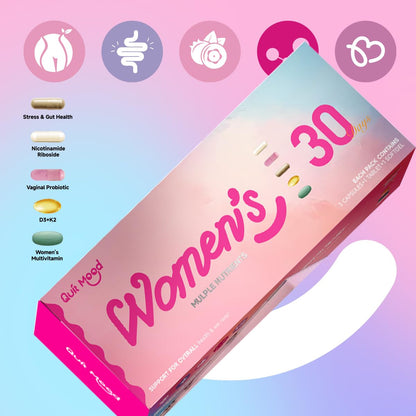 Quit Mood Multivitamínico Mujer con vitaminas esenciales.