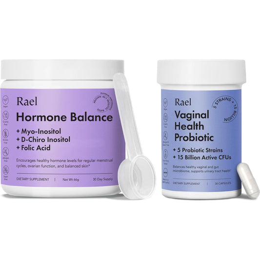 Rael paquete para mujeres equilibrio hormonal y probióticos botella