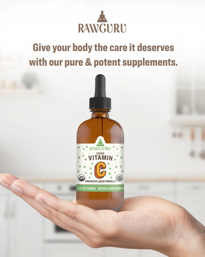 RawGuru suplemento inmune líquido vegano 3 frascos