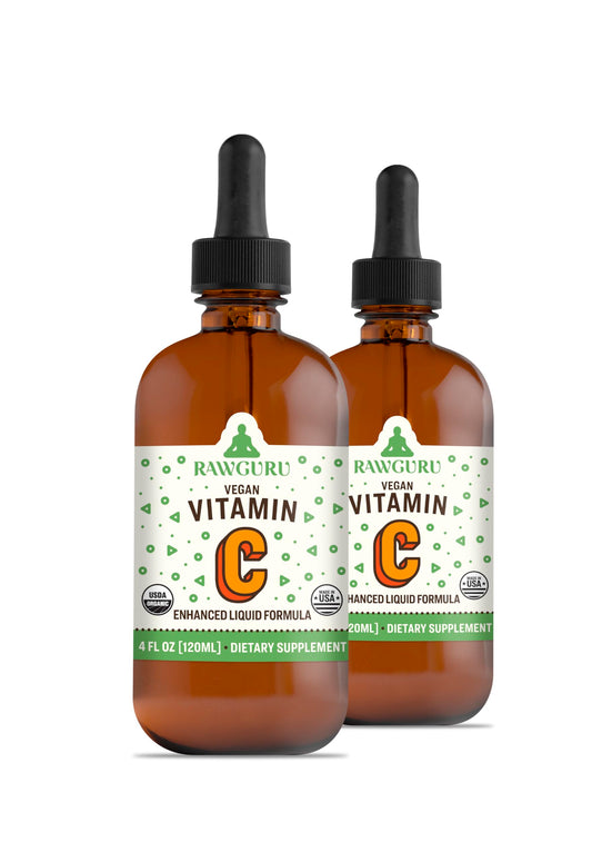RawGuru tintura vitamina c orgánica líquido 120 ml paquete 2