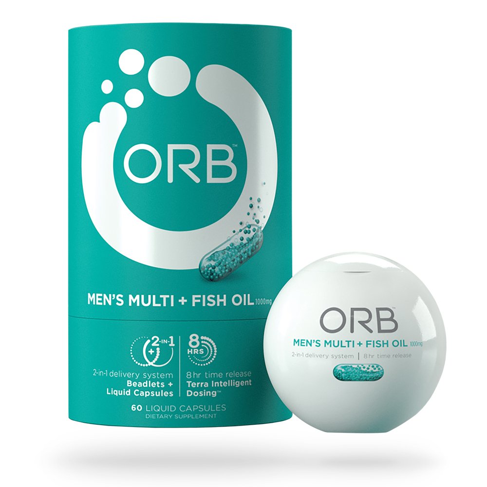 Recipiente de ORB Multivitamínico Hombres + Aceite de Pescado