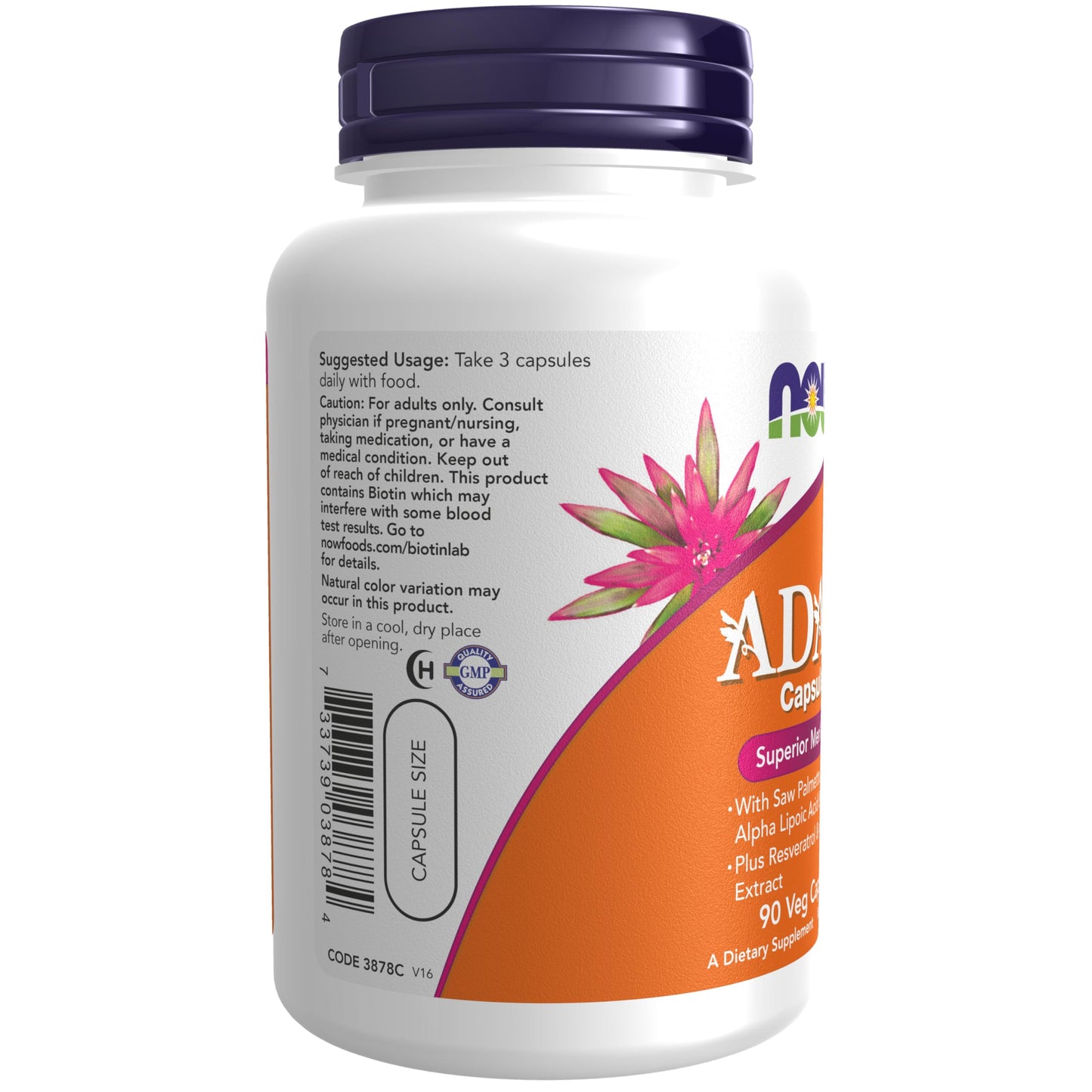 Recomendaciones de uso Now Foods ADAM multivitamínico