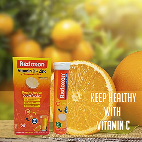 Redoxon efervescentes vitamina C y zinc para salud inmunológica
