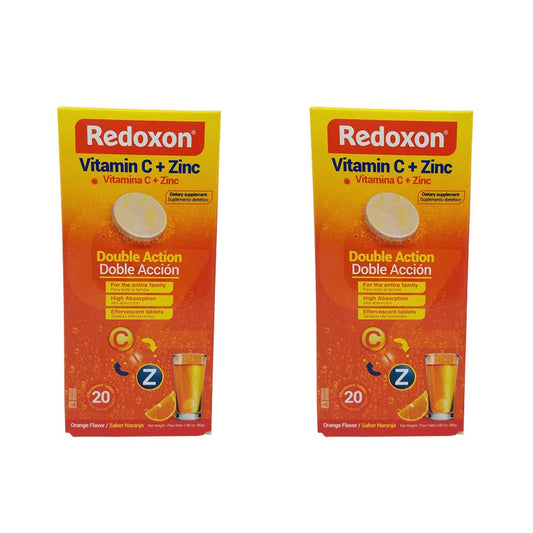 Redoxon vitamina c con zinc suplemento efervescente naranja