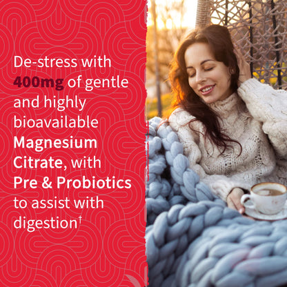 relajación con 400mg de magnesio en gomitas Garden of Life