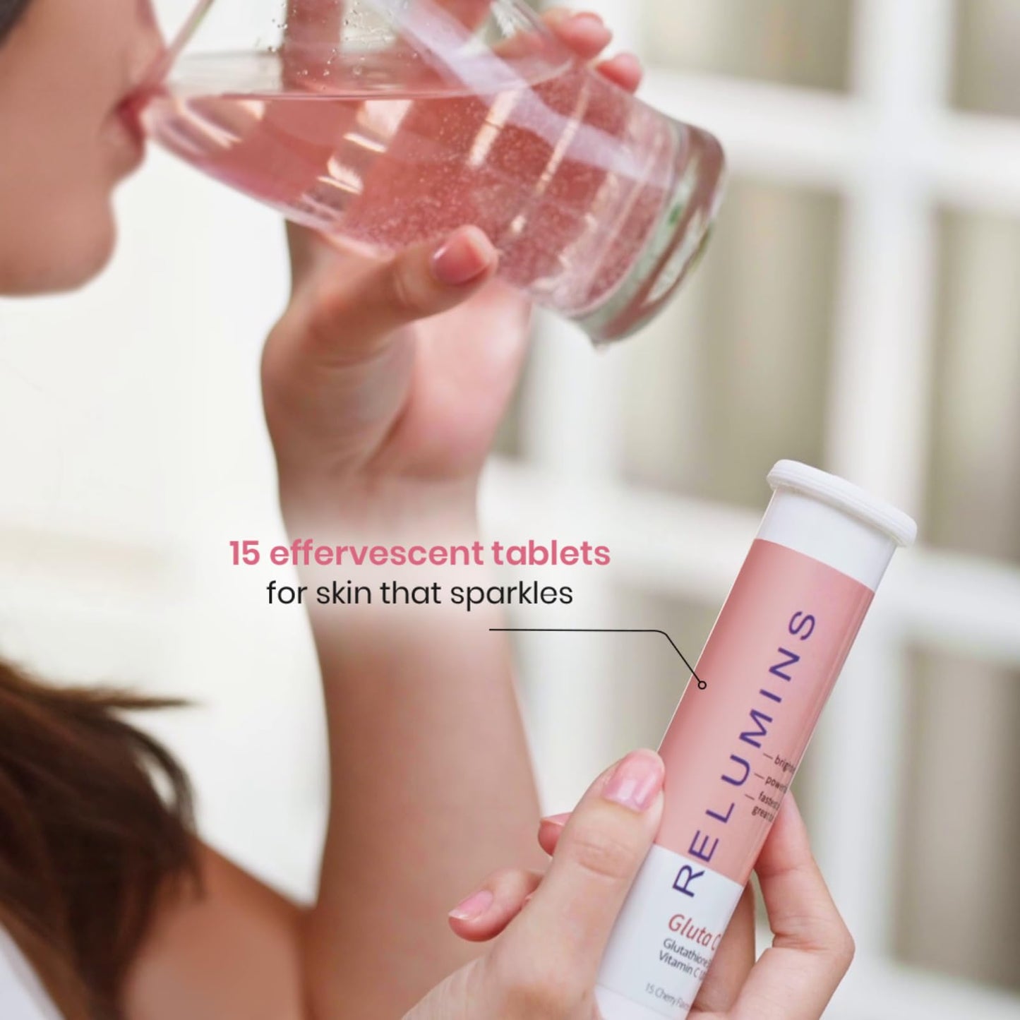Relumins Gluta C Fizz suplemento antioxidante para piel y salud