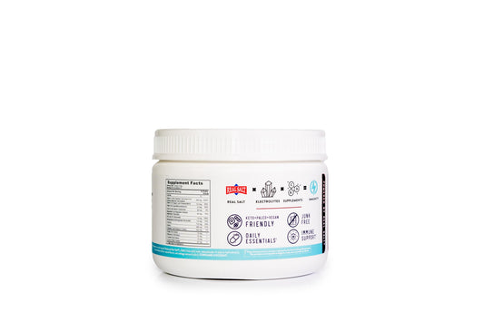 Detalles nutricionales en envase de Re-Lyte Immunity mora