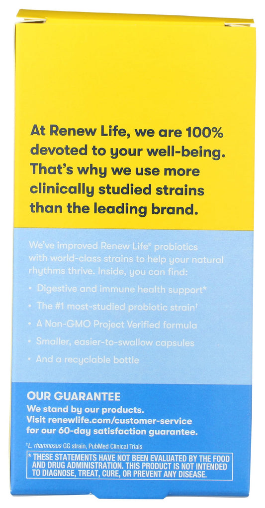 Renew Life PROBIOTIC suplementación cápsulas tubo