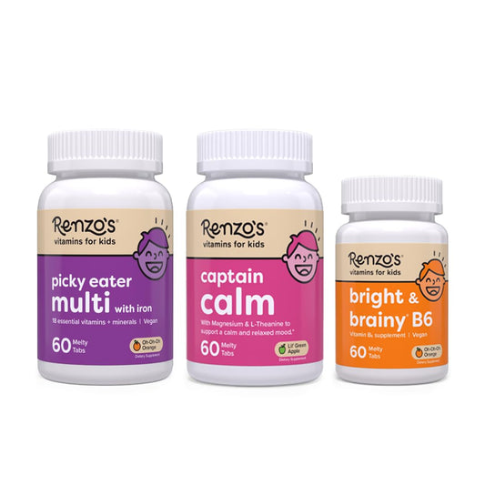 Paquete Renzo's Honor Roll vitaminas multi naranja calma y mente