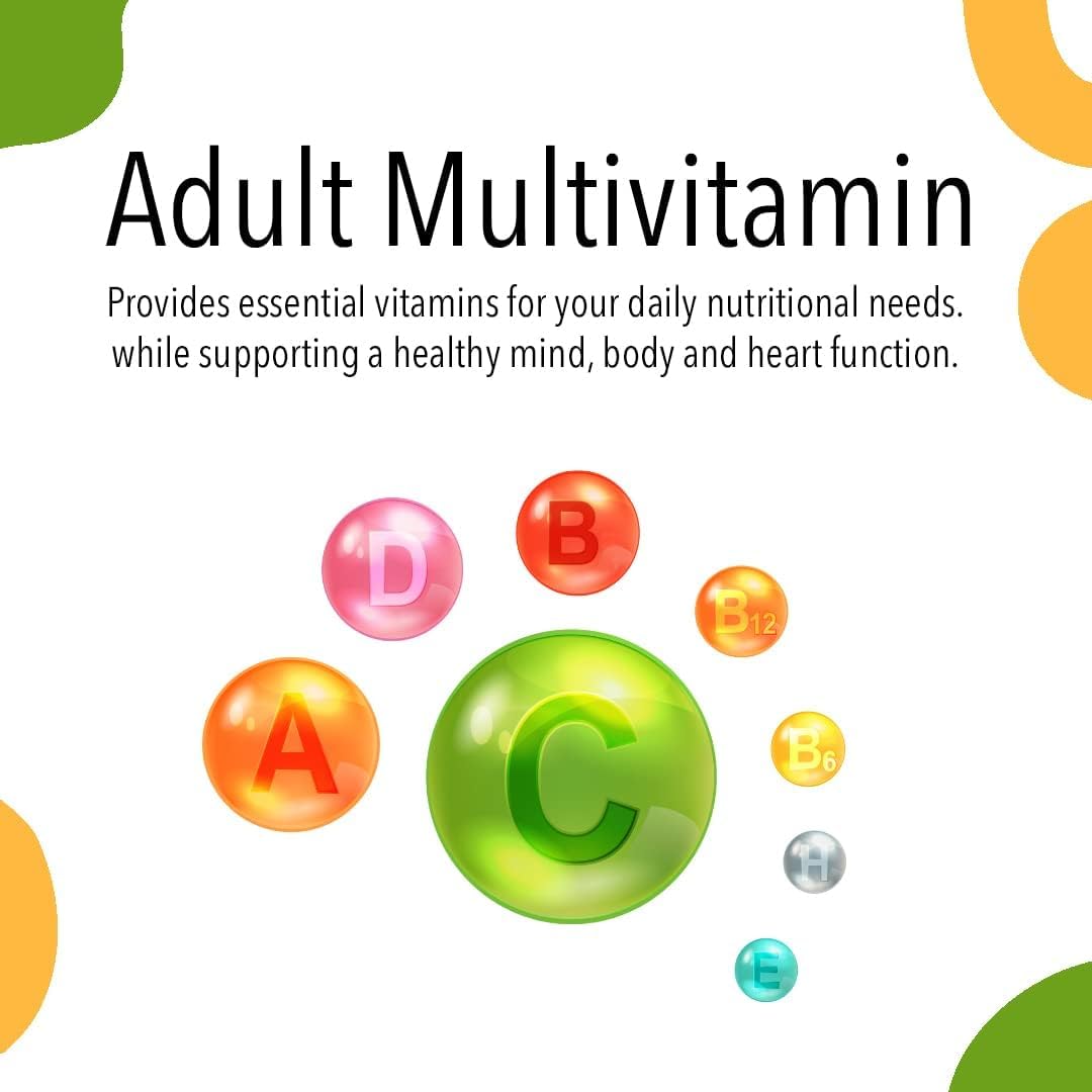 Resumen de vitaminas en gominolas VITA GLOBE: podres de vitaminas A, D, B12, etc.